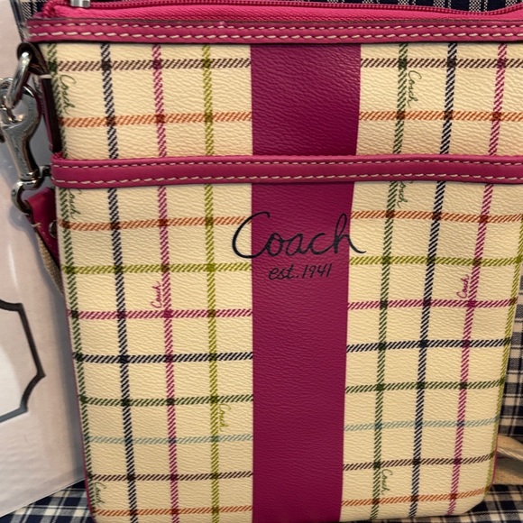 Coach Heritage tattersall swing pack Crossbody Bag - Picture 2 of 11
